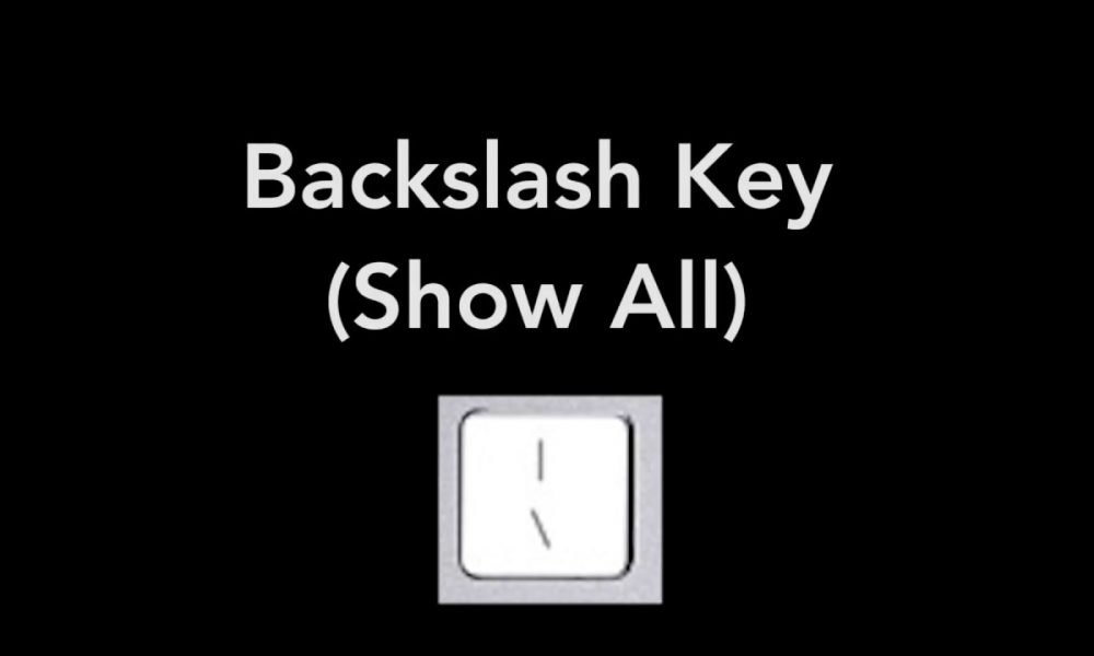 backslash key